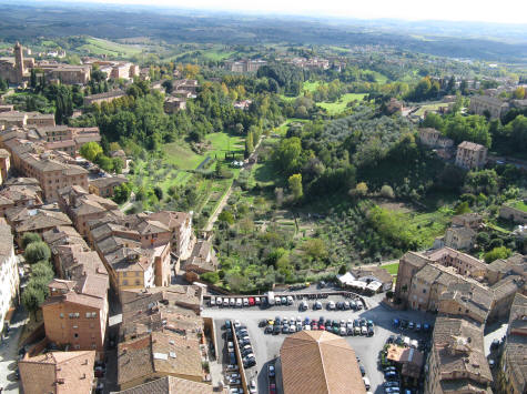 Piazza del Mercato in Siena Italy